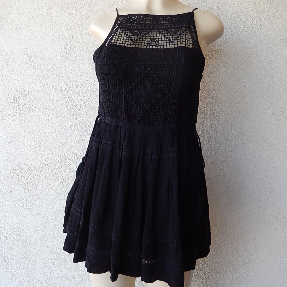 Free people strapy black short dress